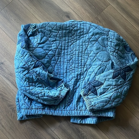 Free People Quinn Quilted Cotton Denim Jacket - Picture 7 of 9